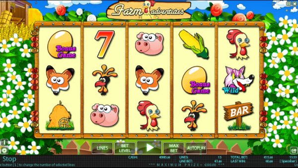 Farm Adventures Slot Game Reels