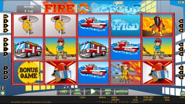 Fire Rescue Slots Game Reels