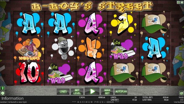 B-Boy's Street Slot Game Reels