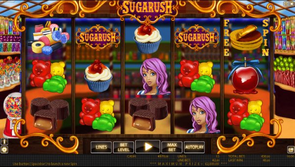 SugaRush Slots Game Reels