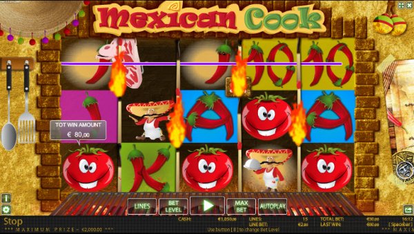 Mexican Cook Slots Game Reels
