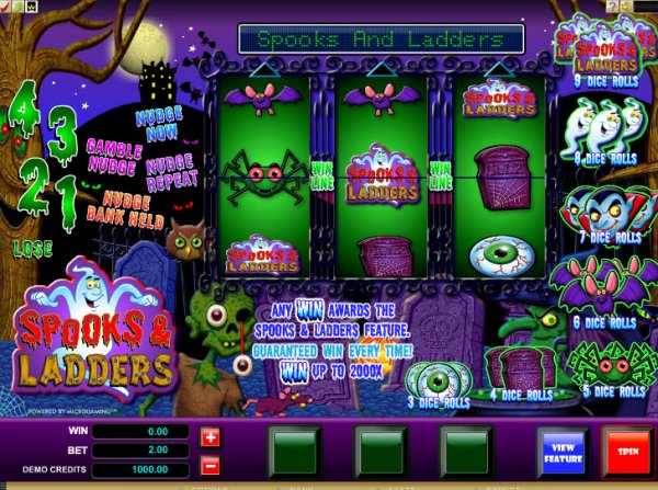 Spooks and Ladders Slots Reel Game