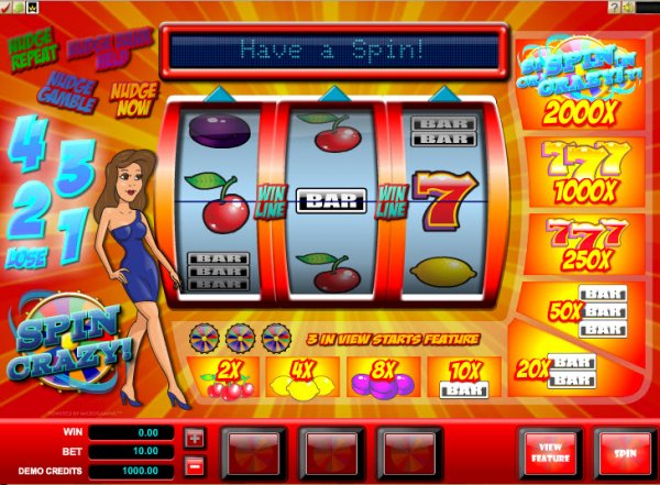 Spin Crazy Slots Game Reels