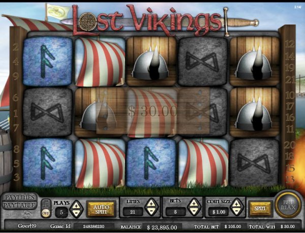 Lost Vikings Slots Game Reels