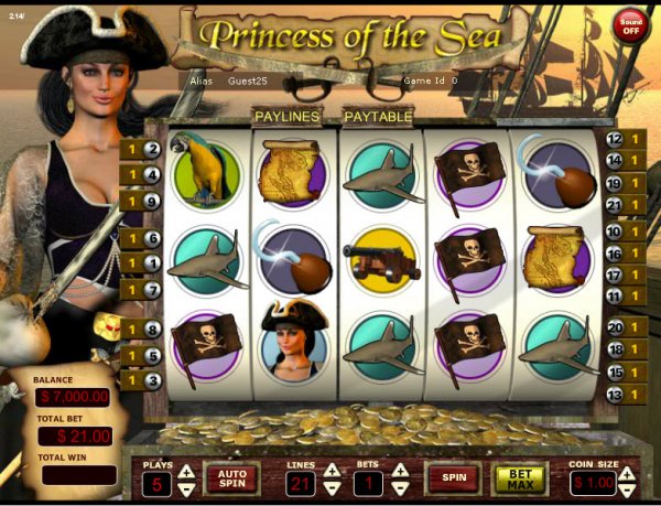 Princess of the Sea Slots Game Reels