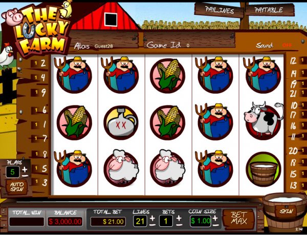 The Lucky Farm Slots Game Reels