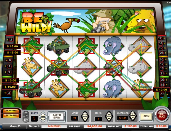 Be Wild! Slots Game Reels