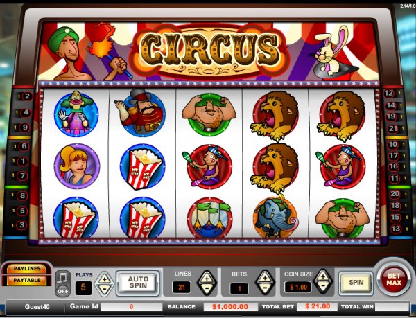 Circus Slots Game Reels