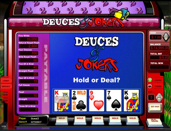 Deuces & Jokers Video Poker  Game