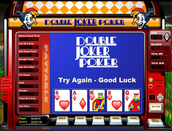 video poker training double joker