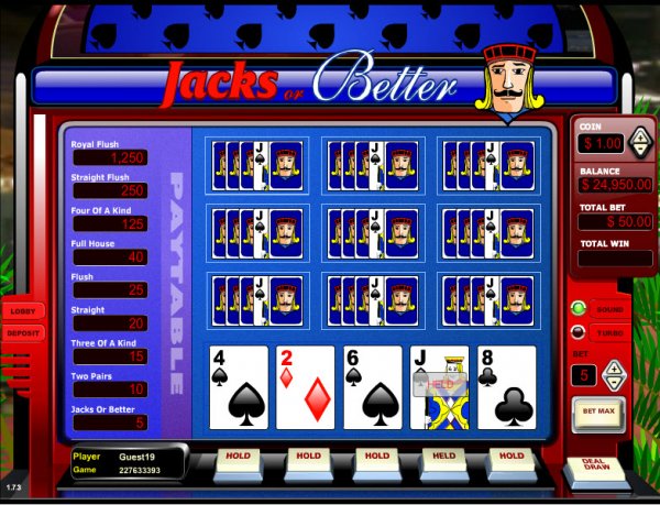 Jacks or Better  Ten Hand Video Poker Game