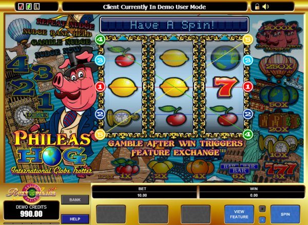 Phileas Hog Slot Game Reels