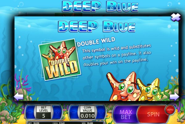 Deep Blue Penny Slot Double Wild