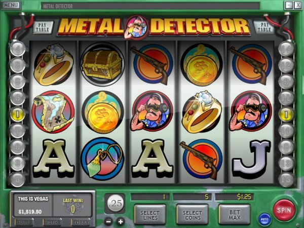 Metal Detector video slots from Rival - Screenshot