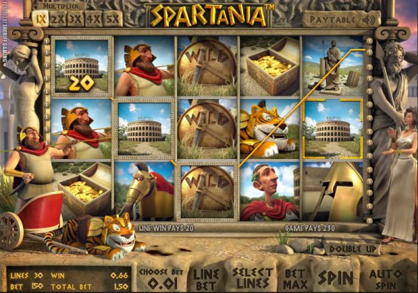 Spartania Slots Game Reels