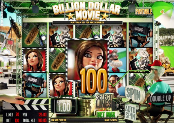 Billion Dollar Movie Slots Game Reels