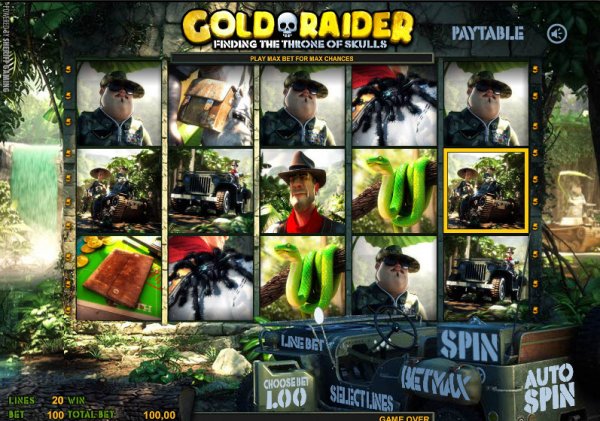 Gold Raider Slots Game Reels