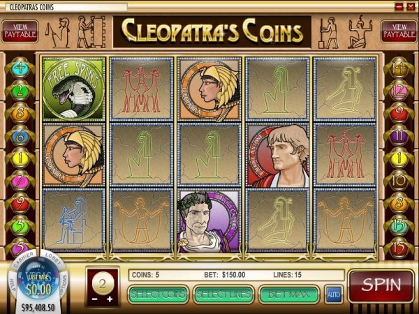 Cleopatra's Coins video slots from Rival - Screenshot