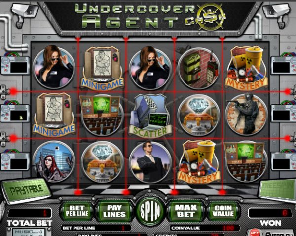 Undercover Agent Slots Game Reels