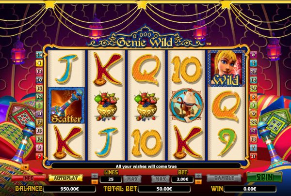 Genie Wild Slot Game Reels