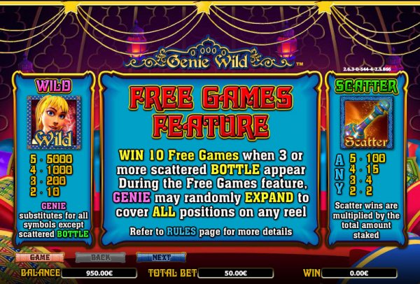 Genie Wild Slot Features