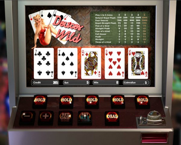 Deuces Wild Video Poker Game Play
