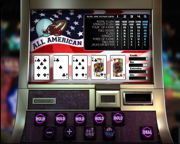 All American Video Poker Game