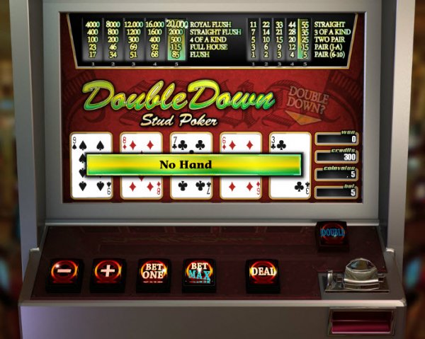 Double Down Stud Video Poker Stake Doubled