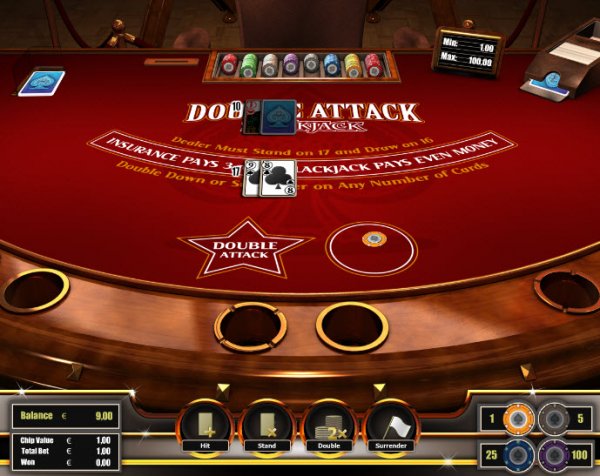 Double Attack Blackjack Game