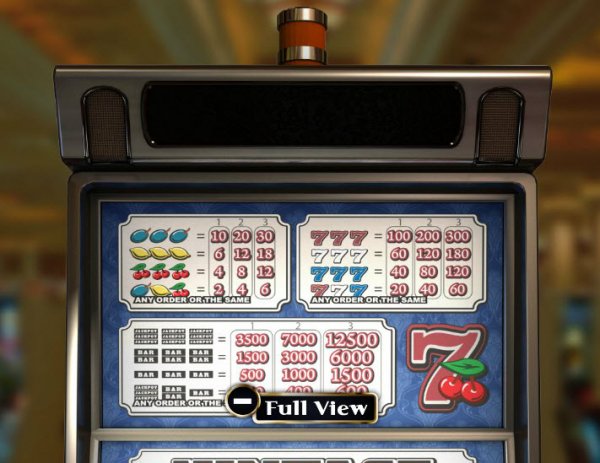 Vintage Slots Pay Table