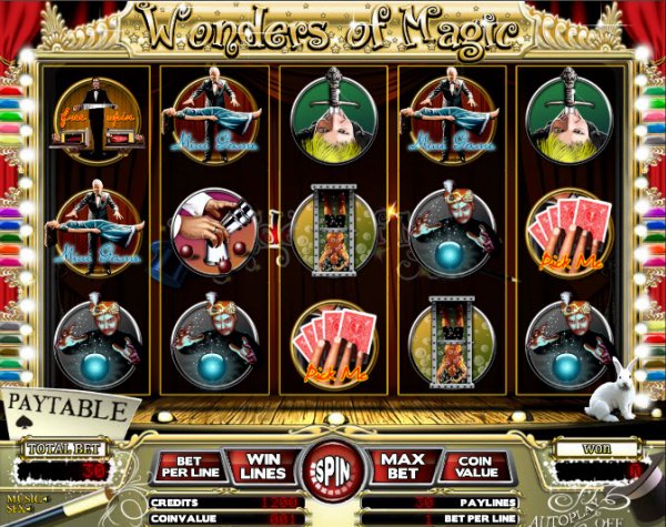 Wonders of Magic Slots Game Reels