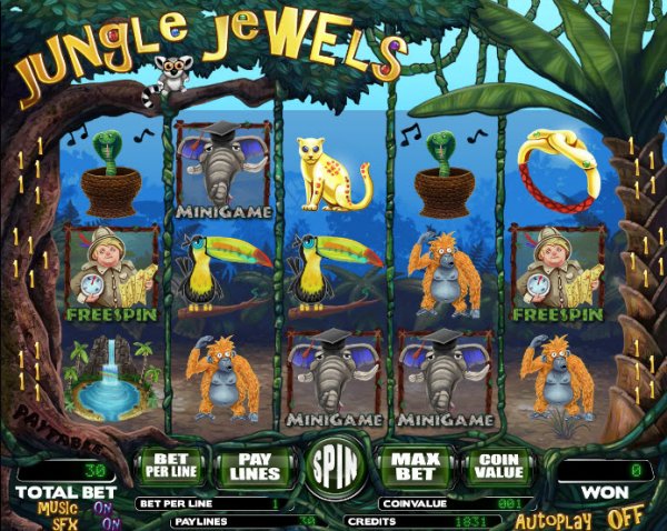 Jungle Jewels Slots Game Reels
