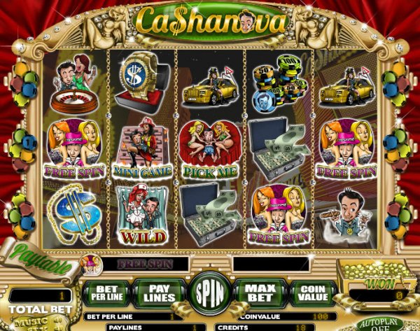 Cashanova Slots Game Reels