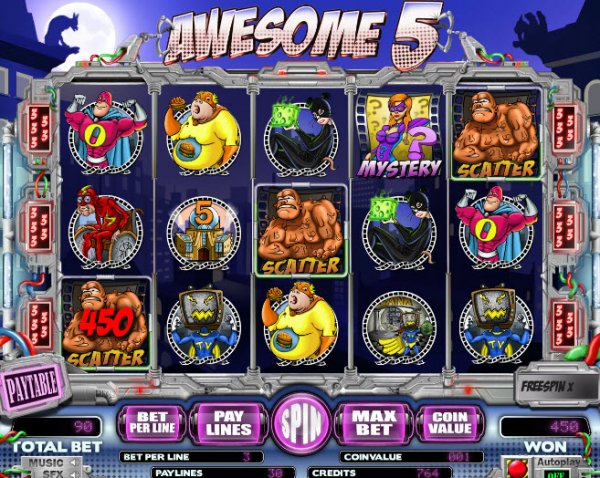 Awesome 5 Slots Game Reels