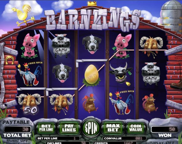 Barn Kings Slot Game Reels