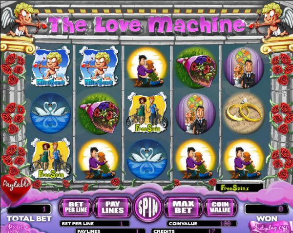 The Love Machine Slots Game Reels