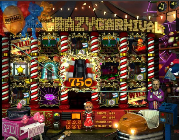 Crazy Carnival Slots Game Reels