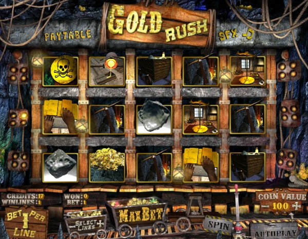 Gold Rush Slots Game Reels