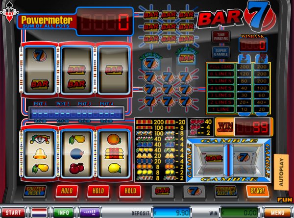 Bar 7 Slots Game Reels