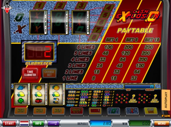 Cash Explosion Slot Game Reels