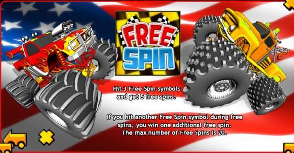 Monster Trucks Penny Slots Free Spins Bonus Feature