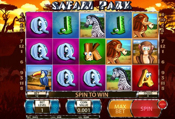 Safari Park Penny Slots Game Reels