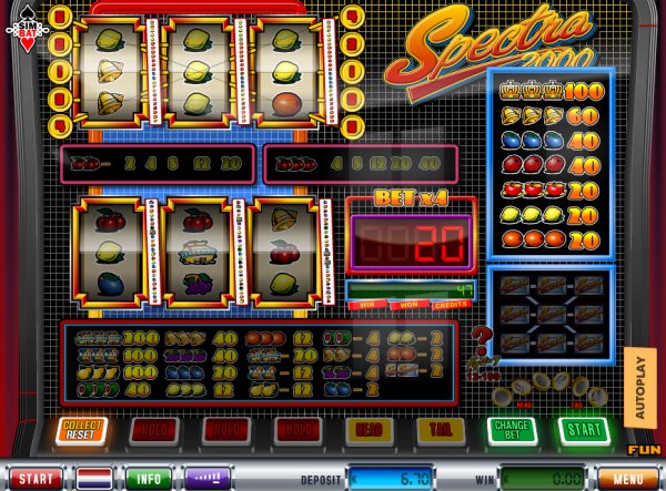 Spectra 2000 Slots Game Reels