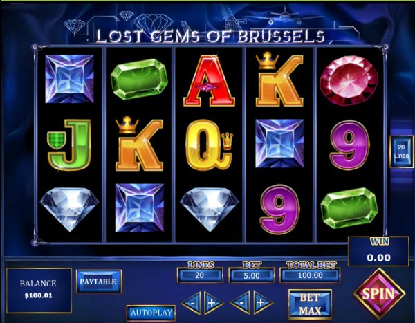 Lost Gems of Brussels Slot Game Reels