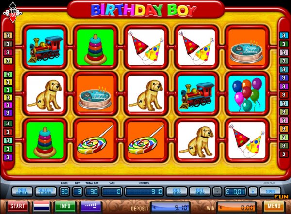 Birthday Boy Slots Game Reels