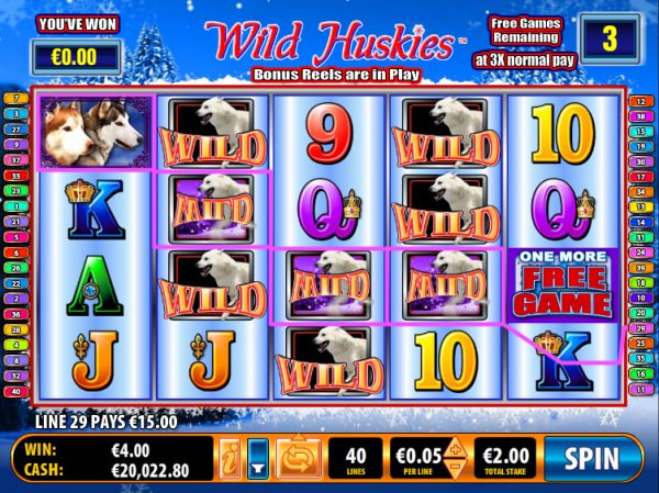 Wild Huskies Slot Game Reels