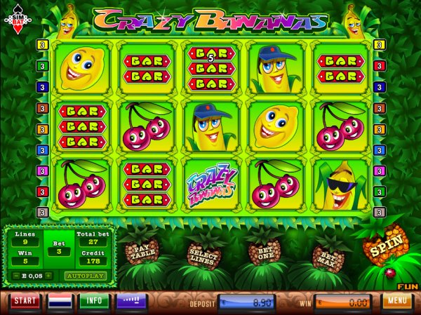 Crazy Bananas Slots Game Reels