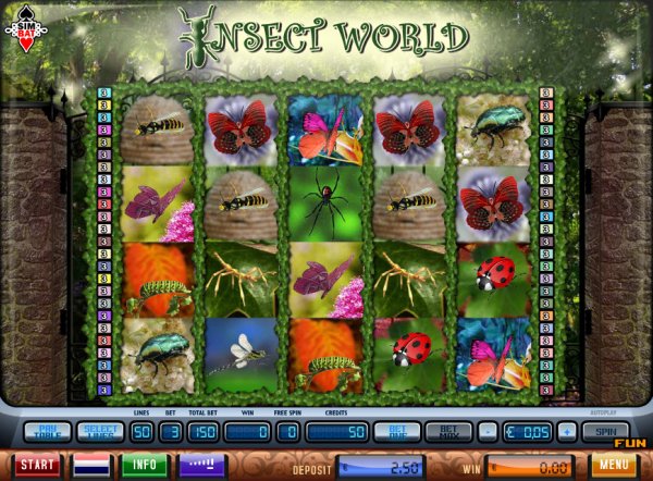 Insect World Slots Game Reels