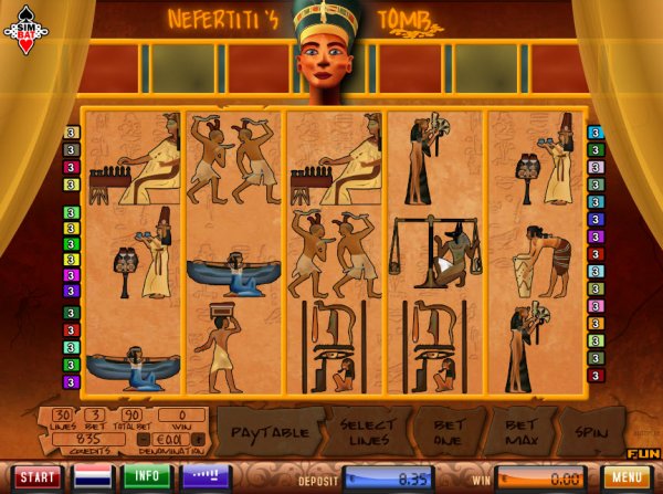 Nefertiti's Tomb Slots Game Reels