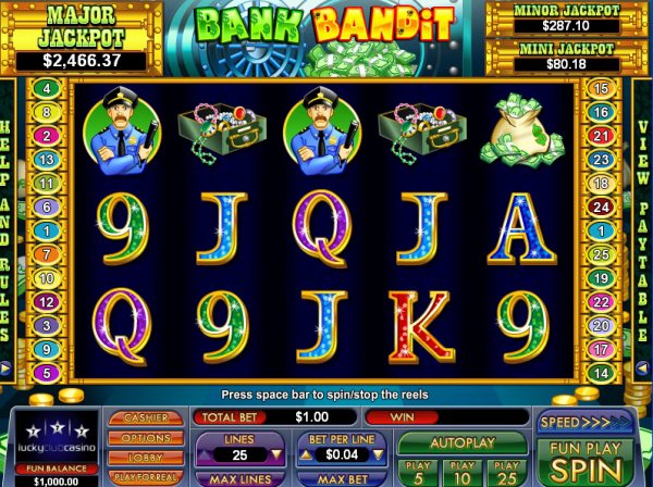 Bank Bandit Slots Game Reels